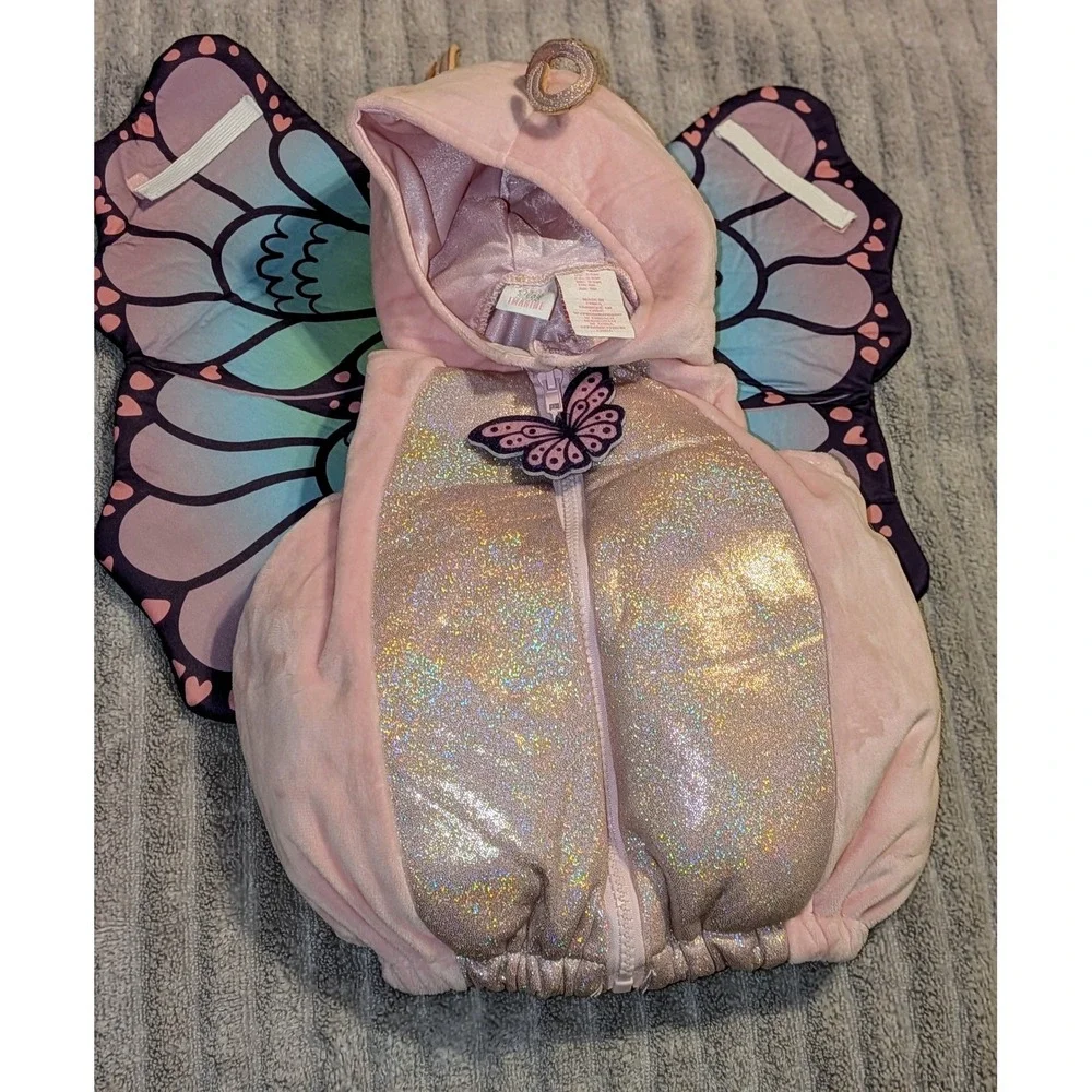 Dream Play Imagine Butterfly Costume Hooded Vest with‎ Wings Baby NWOT
